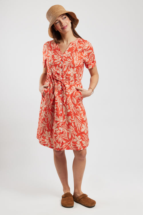Kleid mit exotischem Muster – Leinen - Armor-lux - 1
