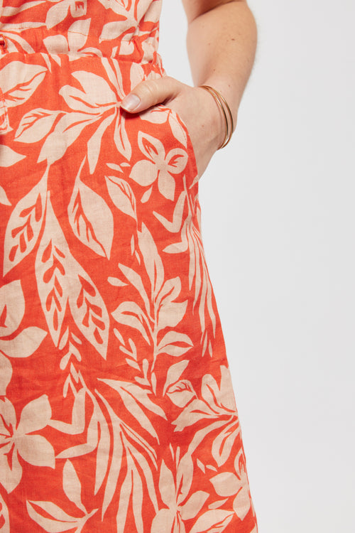 Kleid mit exotischem Muster – Leinen - Armor-lux - 4