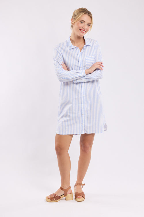 Robe chemise rayée - coton et lin - Armor-lux - 4