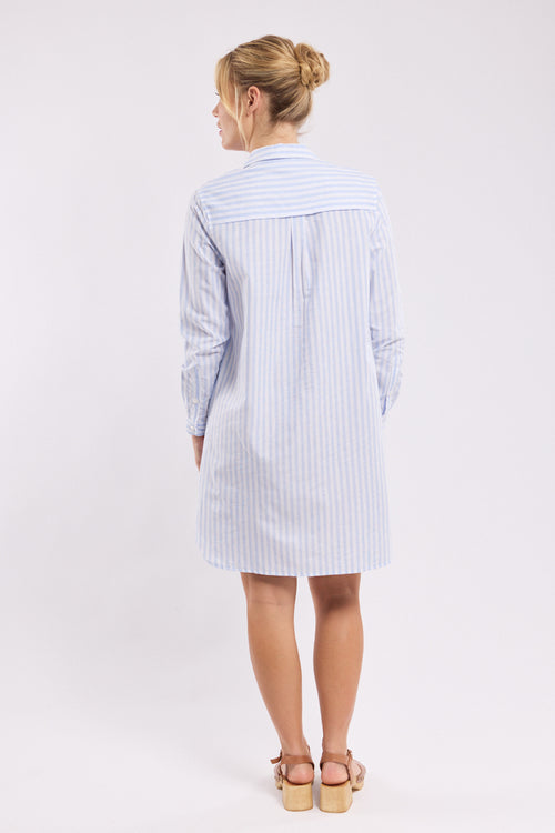 Gestreiftes Hemdblusenkleid - Baumwolle und Leinen - Armor-lux - 3