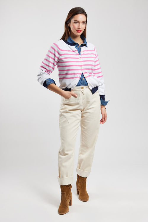 Striped cardigan - cotton - Armor-lux - 4