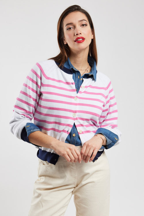 Striped cardigan - cotton - Armor-lux - 2