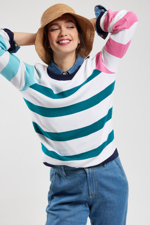 Color-Block-Matrosenpullover – Baumwolle - Armor-lux - 1