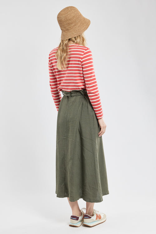 Long buttoned skirt - linen - Armor-lux - 3
