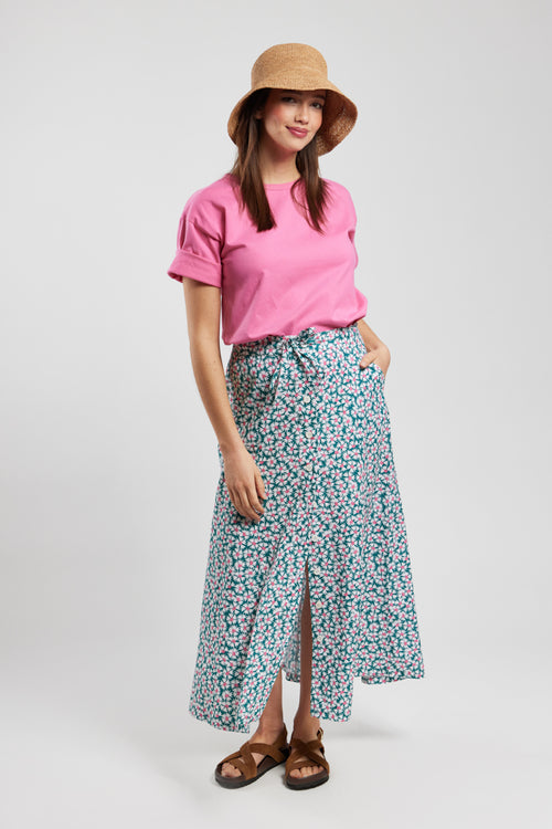 Jupe longue fleurie - coton - Armor-lux - 1