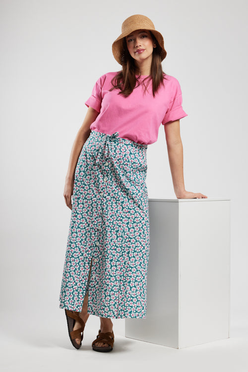 Jupe longue fleurie - coton - Armor-lux - 1