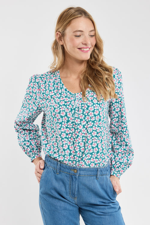 Blouse fleurie - coton - Armor-lux - 1