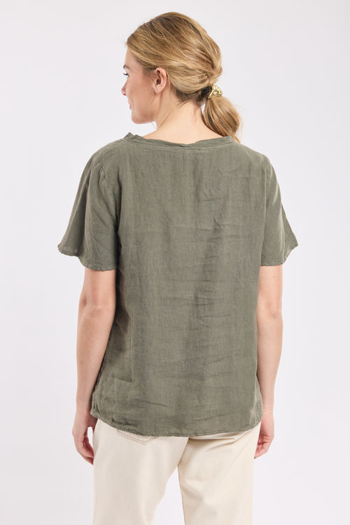 V-neck T-shirt - linen - Armor-lux - 4