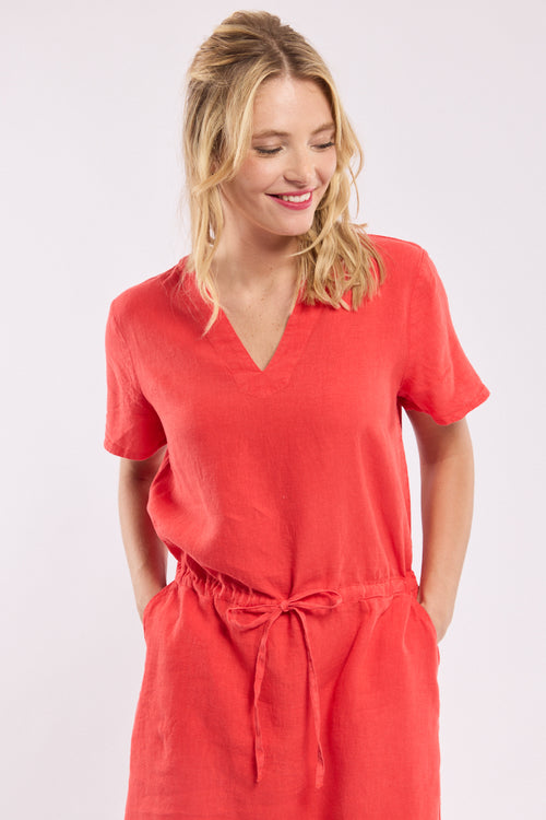 Belted dress - linen - Armor-lux - 5