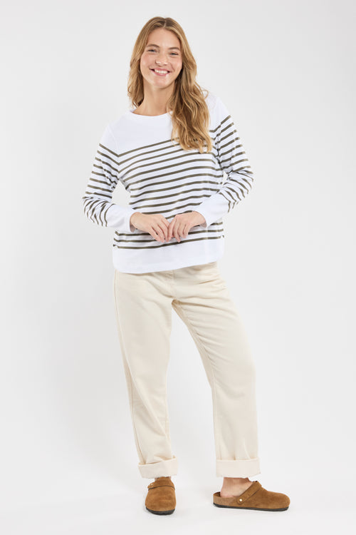 Marinière mit geknöpften Seiten - rustikale Baumwolle - Armor-lux - 4