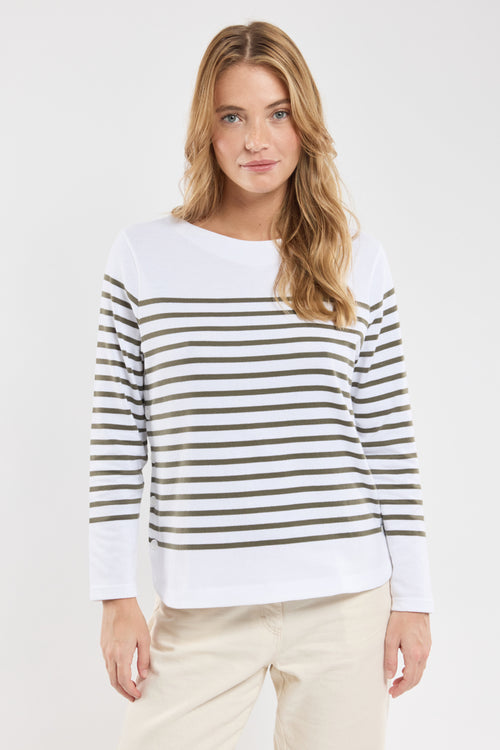 Marinière mit geknöpften Seiten - rustikale Baumwolle - Armor-lux - 6