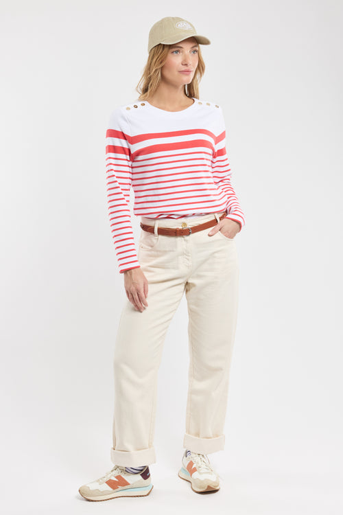 Marinière épaules boutonnées - coton épais - Armor-lux - 3