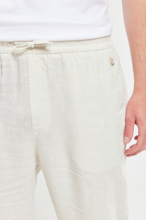 Elasticated waist trousers - Linen - Armor-lux - 3