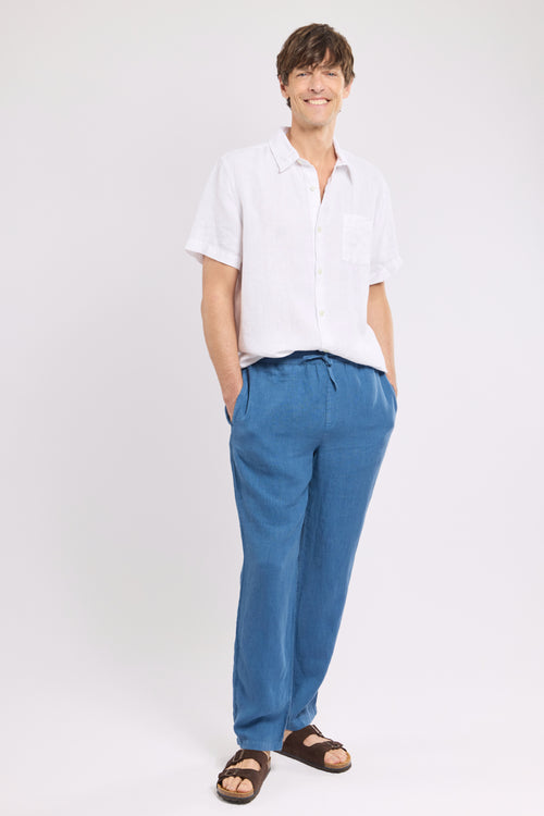 Pantalon taille élastique - lin - Armor-lux - 1