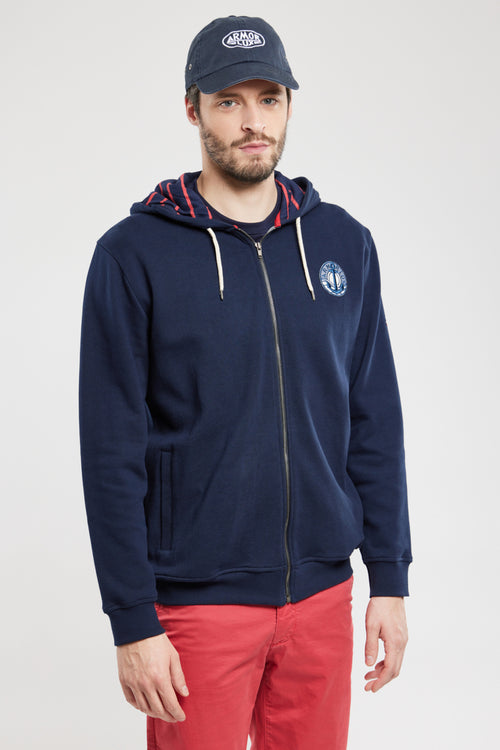 Sweater mit Reißverschluss und Kapuze – Baumwolle - Armor-lux - 1