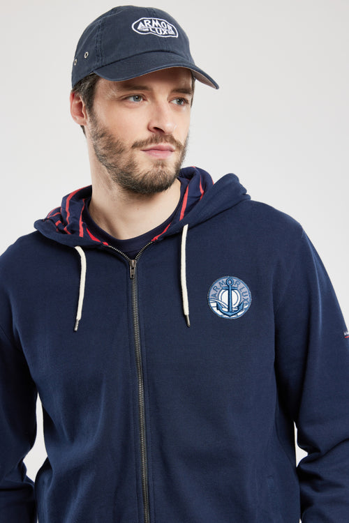 Zipped hooded sweatshirt - cotton - Armor-lux - 2