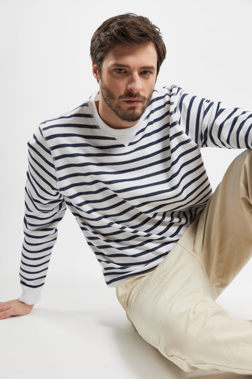 Striped sweatshirt - cotton - Armor-lux - 3