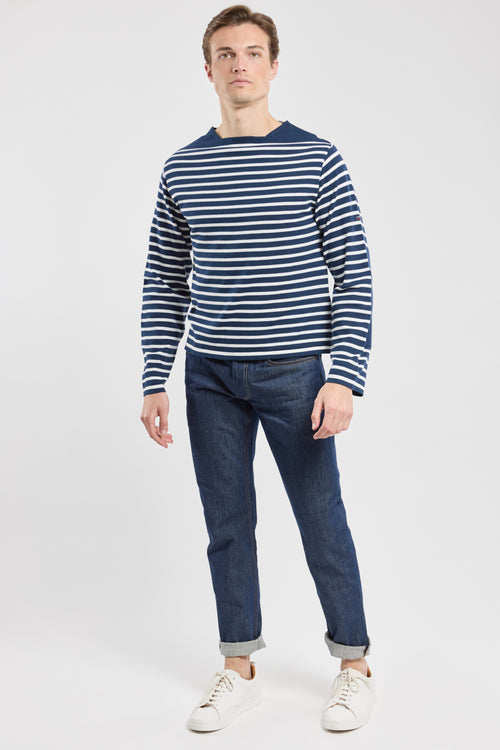 Pull rayé avec coudières - coton - Armor-lux - 1