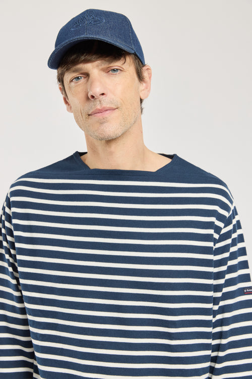 Gestreifter Pullover mit Ellenbogenschonern – Baumwolle - Armor-lux - 2