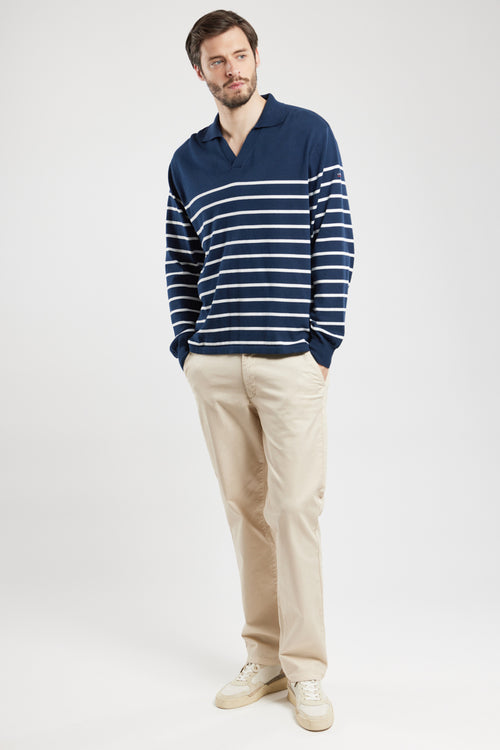 Wide V-neck jumper- cotton - Armor-lux - 4