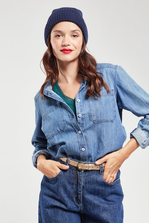 Ceinture dorée - cuir - Armor-lux - 1