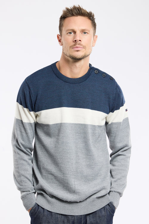 Pull tricolore - laine - Armor-lux - 1