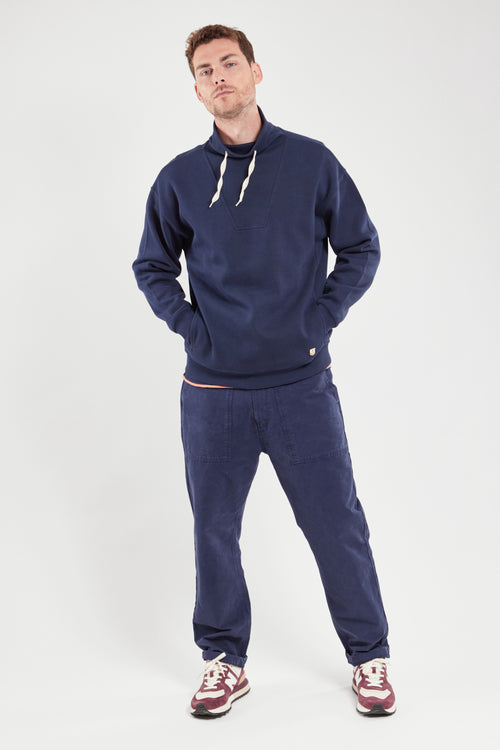 Sweatshirt with stand-up collar - organic cotton - Armor-lux - 1