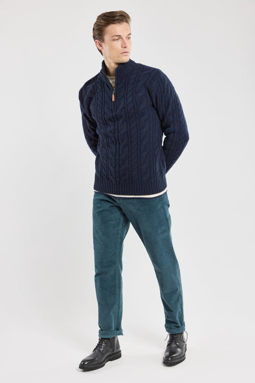 Zip-neck jumper - wool - Armor-lux - 5