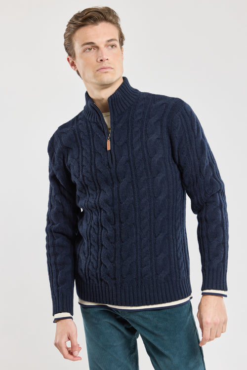 Zip-neck jumper - wool - Armor-lux - 1