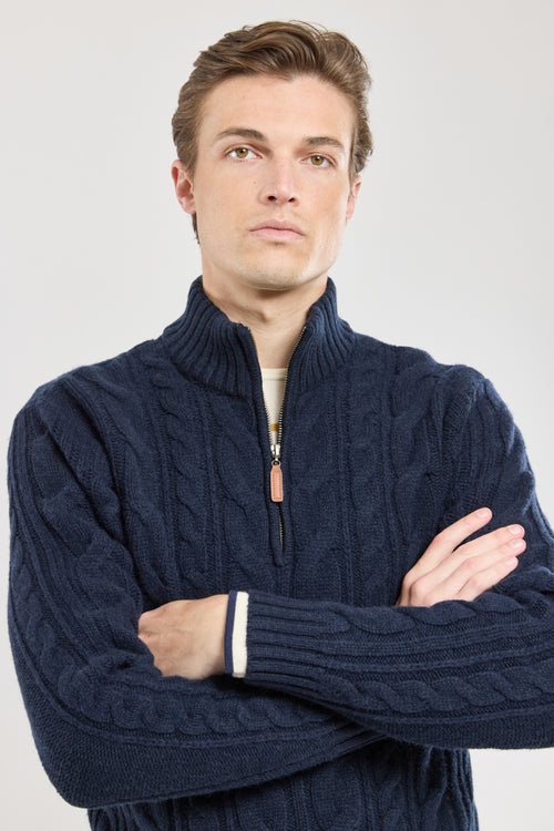 Zip-neck jumper - wool - Armor-lux - 4