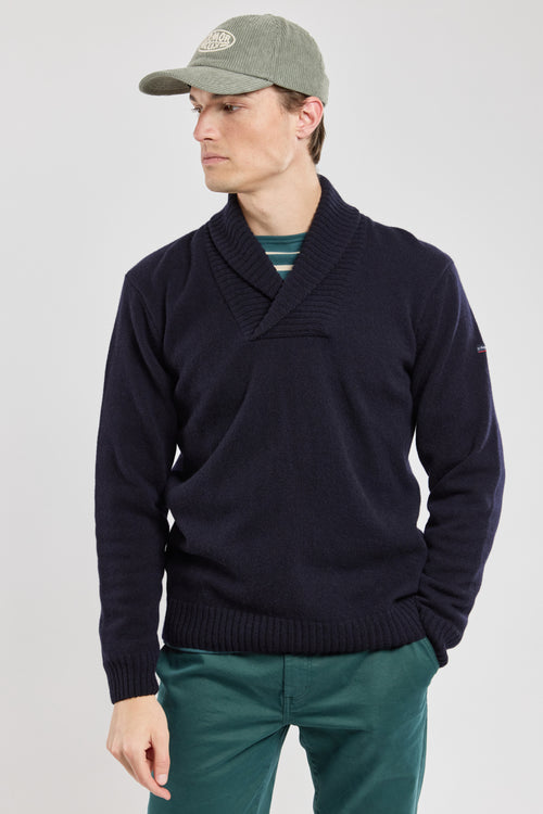Shawl collar jumper - wool - Armor-lux - 3