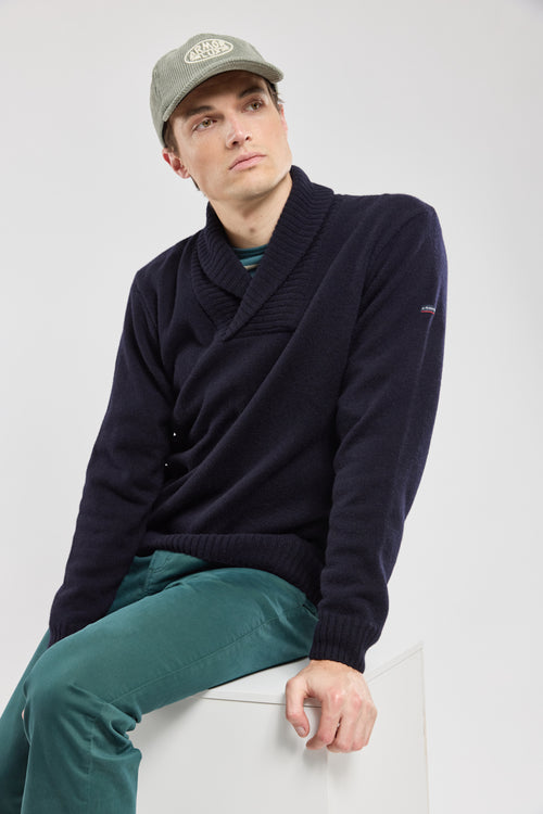 Shawl collar jumper - wool - Armor-lux - 1