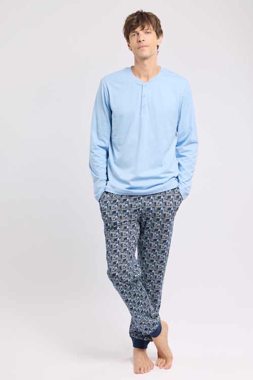 Pyjama mit Erbsenmuster- leichte Baumwolle - Armor-lux - 1