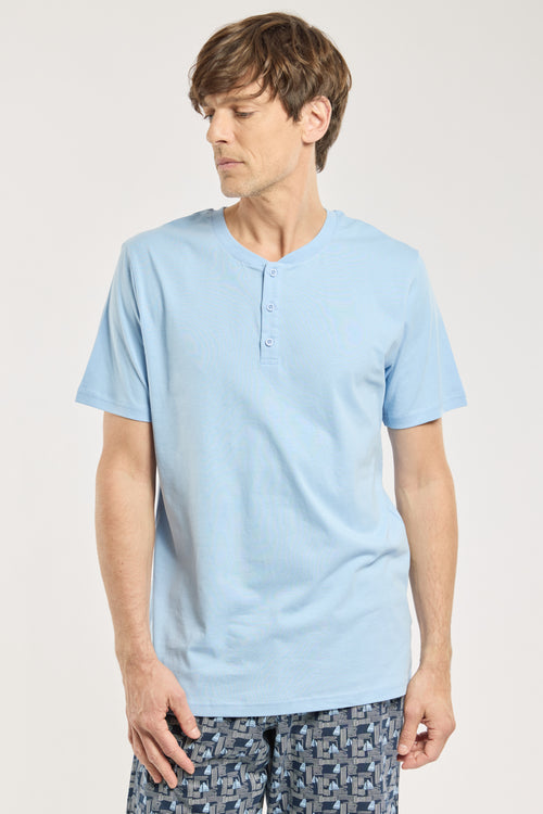 Kurzer Pyjama - leichte Baumwolle - Armor-lux - 4