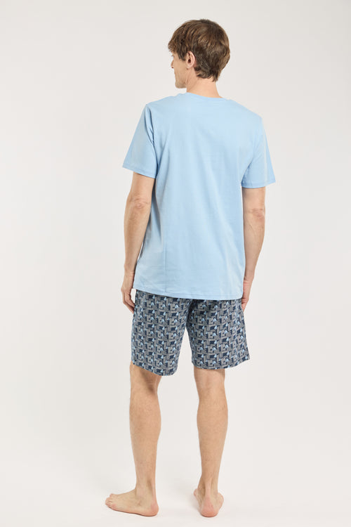 Printed short pyjamas - lightweight cotton - Armor-lux - 3