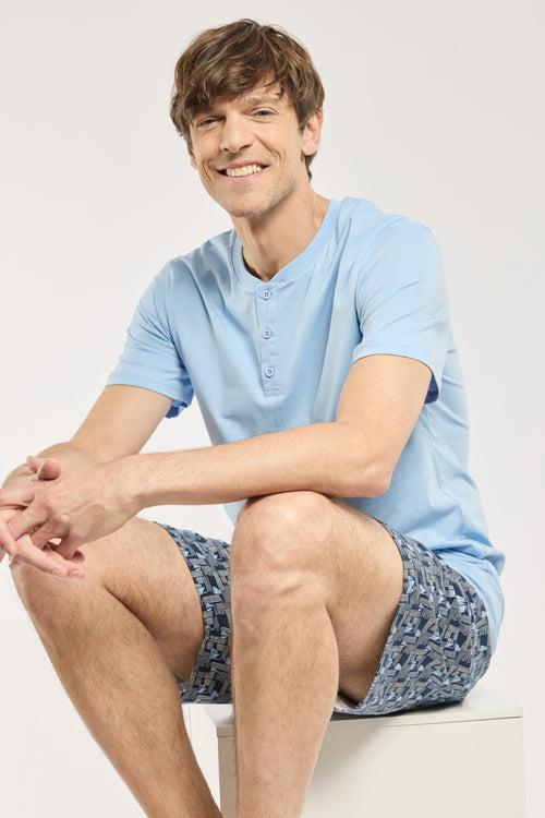 Printed short pyjamas - lightweight cotton - Armor-lux - 5