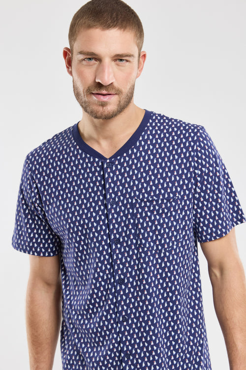 Sailboat patterned nightshirt - lightweight cotton - Armor-lux - 2