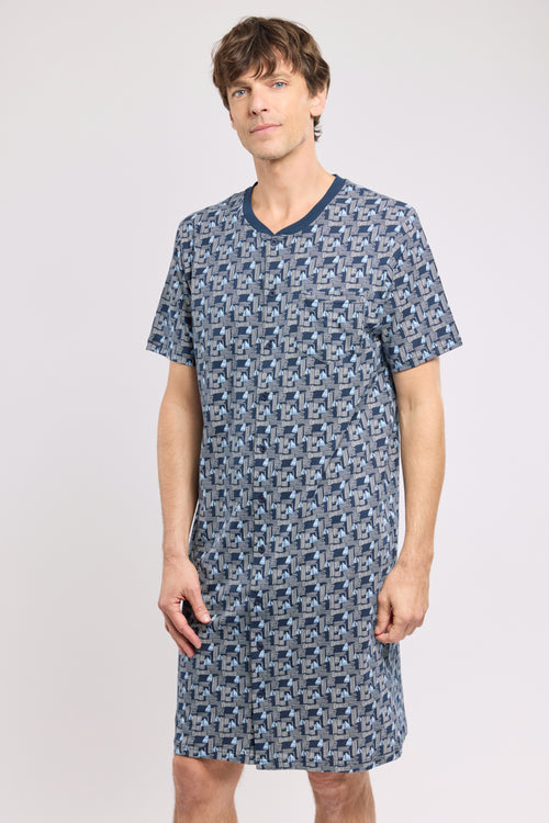 Printed nightshirt - lightweight cotton - Armor-lux - 1