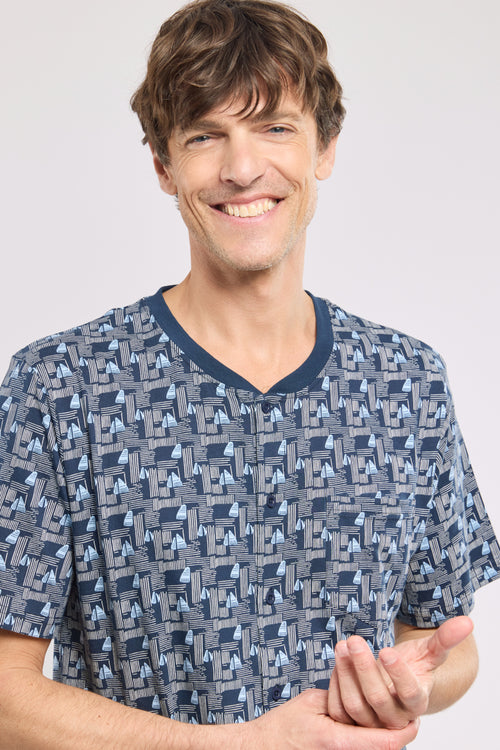 Printed nightshirt - lightweight cotton - Armor-lux - 2