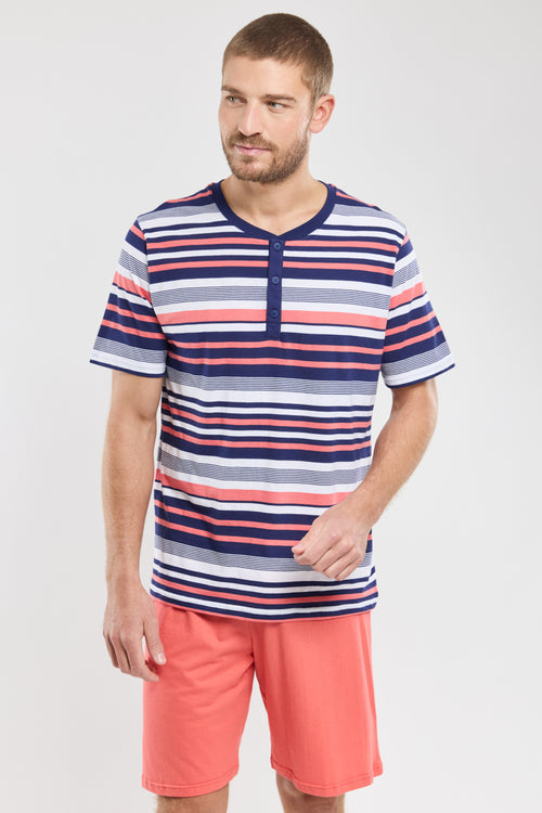Pyjama short rayé - coton léger - Armor-lux - 1