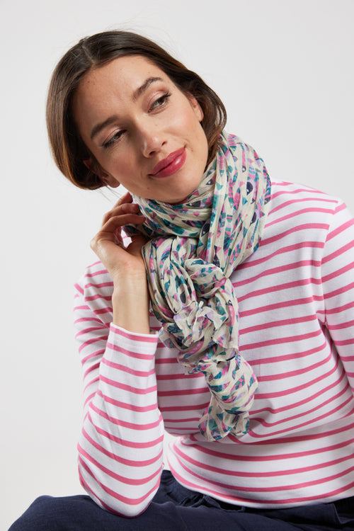 Bedrucktes Halstuch mit Fischmuster – Baumwolle - Armor-lux - 1