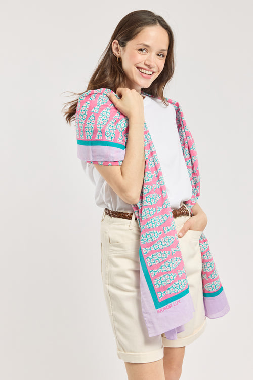 Foulard fleuri - coton - Armor-lux - 1