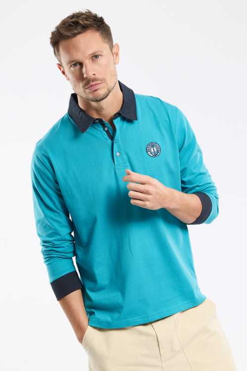 Polo shirt with crest - thick cotton - Armor-lux - 1