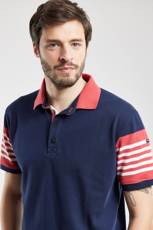 Poloshirt mit gestreiften Ärmeln – Baumwoll-Pikee - Armor-lux - 2