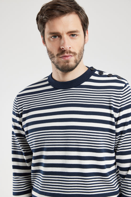 Matrosenpullover mit feinen Streifen – Baumwolle - Armor-lux - 2