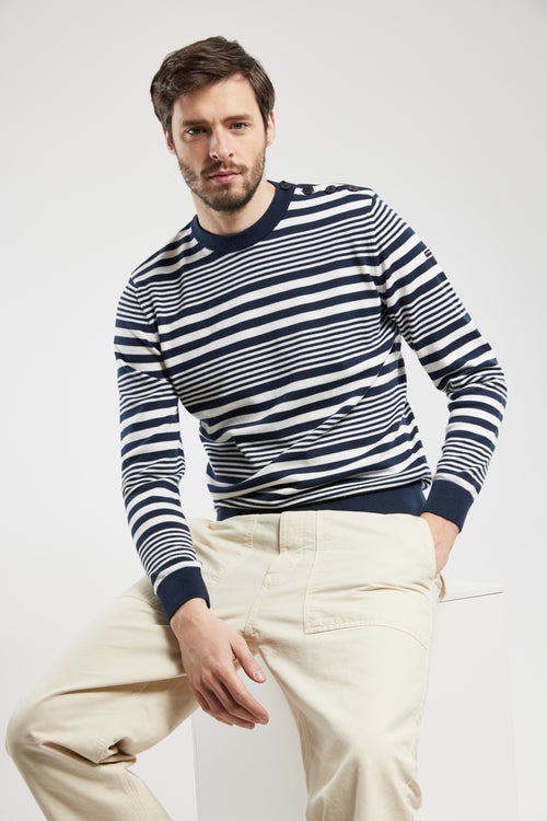 Matrosenpullover mit feinen Streifen – Baumwolle - Armor-lux - 1