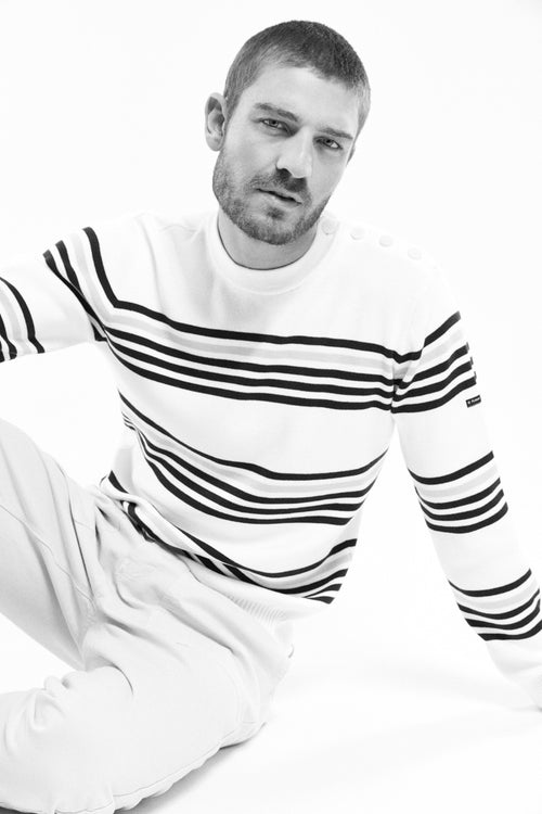 Three-tone sailor jumper — cotton - Armor-lux - 5