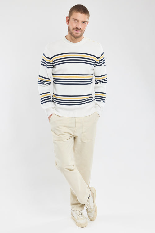 Three-tone sailor jumper — cotton - Armor-lux - 3
