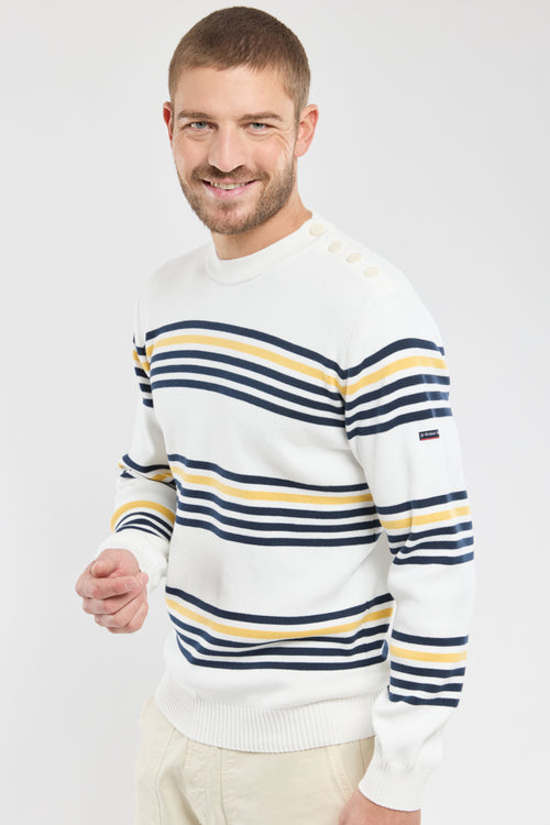 Three-tone sailor jumper — cotton - Armor-lux - 4