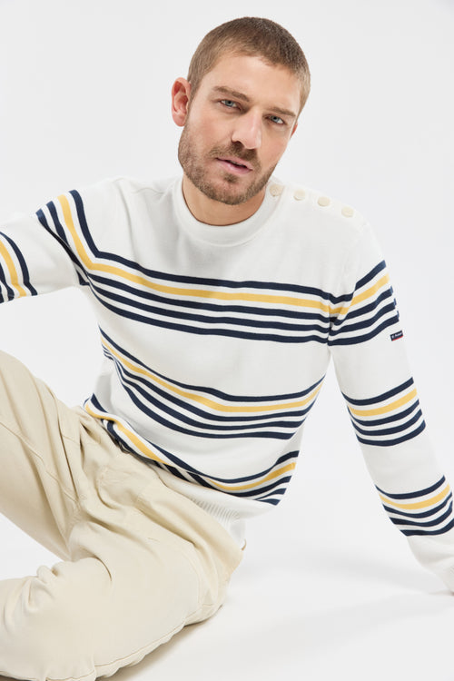 Three-tone sailor jumper — cotton - Armor-lux - 1